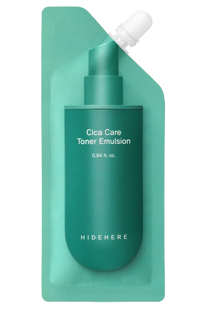 Tónico-emulsión facial Hidehere Cica Care Toner Emulsion – 150 ml, calma piel sensible con centella asiática y niacinamida, fórmula vegana y ligera