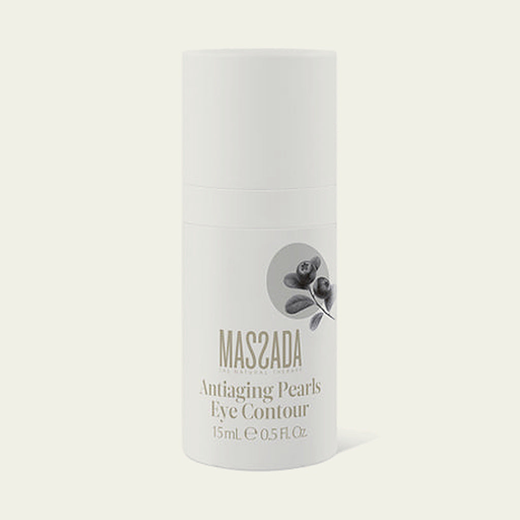 Massada Antiaging Pearls Eye Contour 15 ml, contorno de ojos antiedad en frasco con tapón