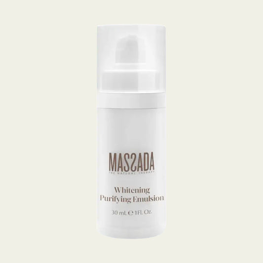 Massada Whitening Purifying Emulsion 30 ml, emulsión facial blanqueadora y purificante antimanchas