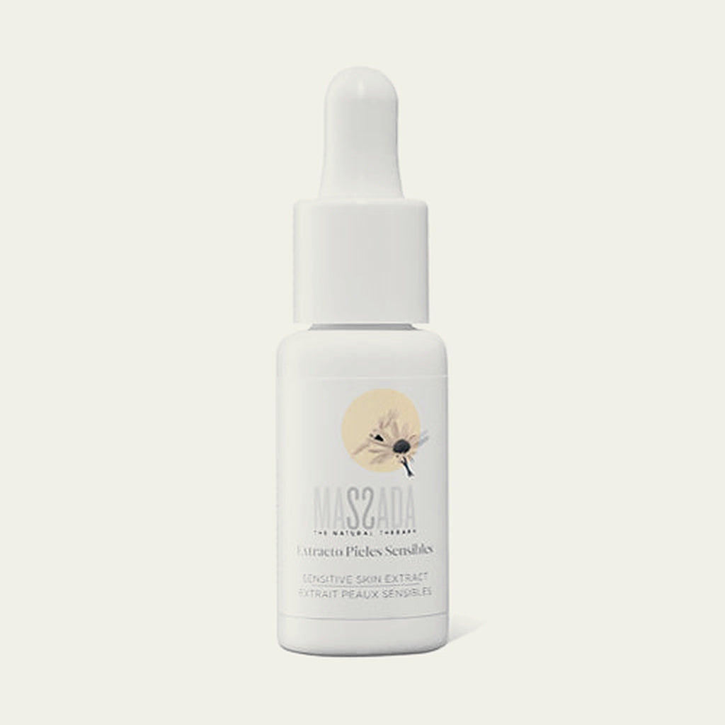 Massada Extracto Pieles Sensibles 15 ml, concentrado calmante en frasco cuentagotas
