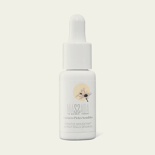 Massada Extracto Pieles Sensibles 15 ml, concentrado calmante en frasco cuentagotas