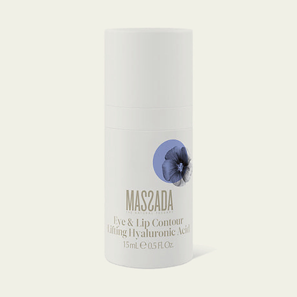 Massada Eye & Lip Contour Lifting Hyaluronic Acid 15 ml, contorno de ojos y labios reafirmante en frasco con tapón