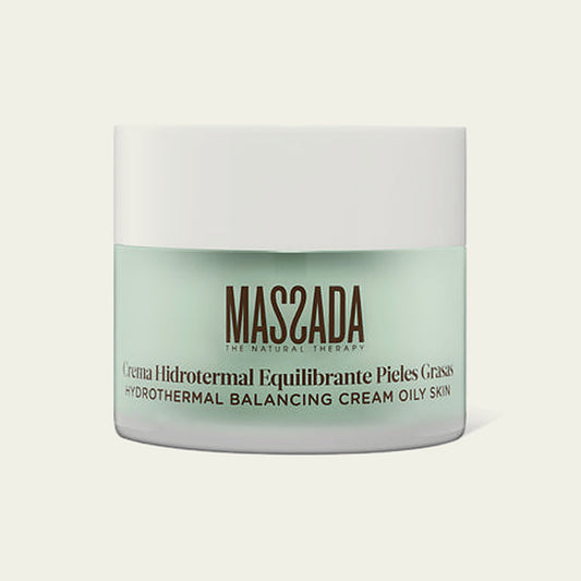 Massada Hydrothermal Balancing Cream Oily Skin 50 ml, crema hidrotermal equilibrante para piel grasa en tarro con tapa