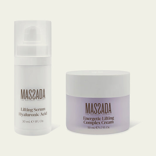 Pack Massada Ácido Hialurónico: Lifting Serum 30 ml en frasco dosificador y Energetic Lifting Complex Cream 50 ml en tarro