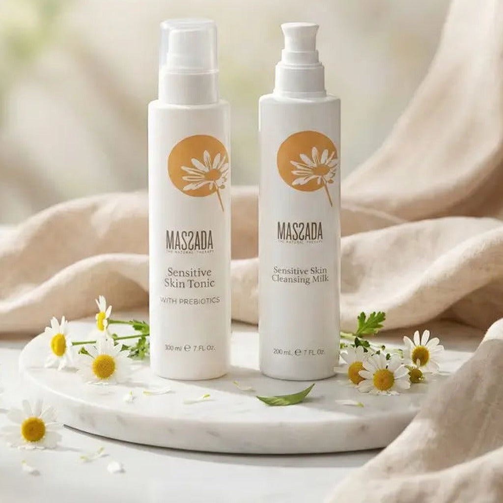 Pack Massada Limpieza Pieles Sensibles: Sensitive Skin Cleansing Milk y Sensitive Skin Tonic with Prebiotics, 200 ml cada uno