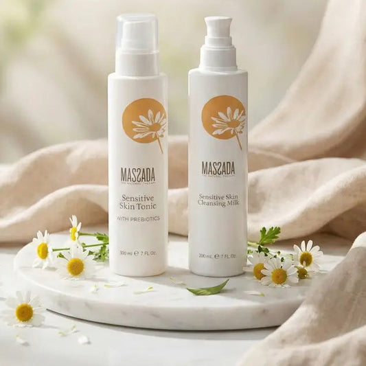 Pack Massada Limpieza Pieles Sensibles: Sensitive Skin Cleansing Milk y Sensitive Skin Tonic with Prebiotics, 200 ml cada uno