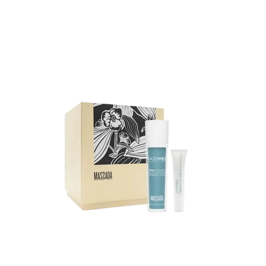 El Pack DNA Nature  ofrece un tratamiento antiedad global que regenera, reafirma y revitaliza la piel desde el interior.