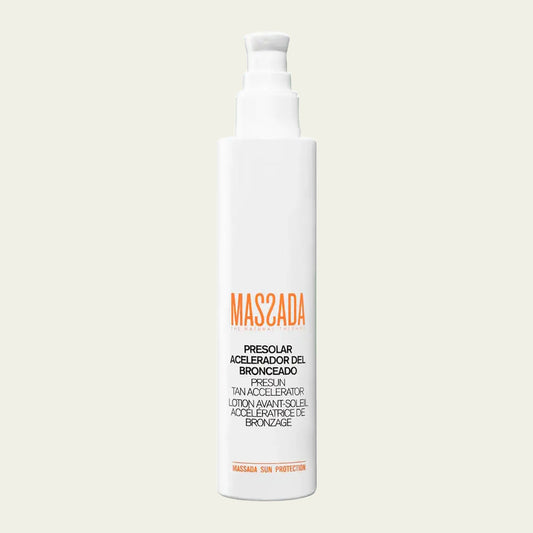 Massada Presolar Acelerador del Bronceado 200 ml, loción corporal para aplicar antes de tomar el sol