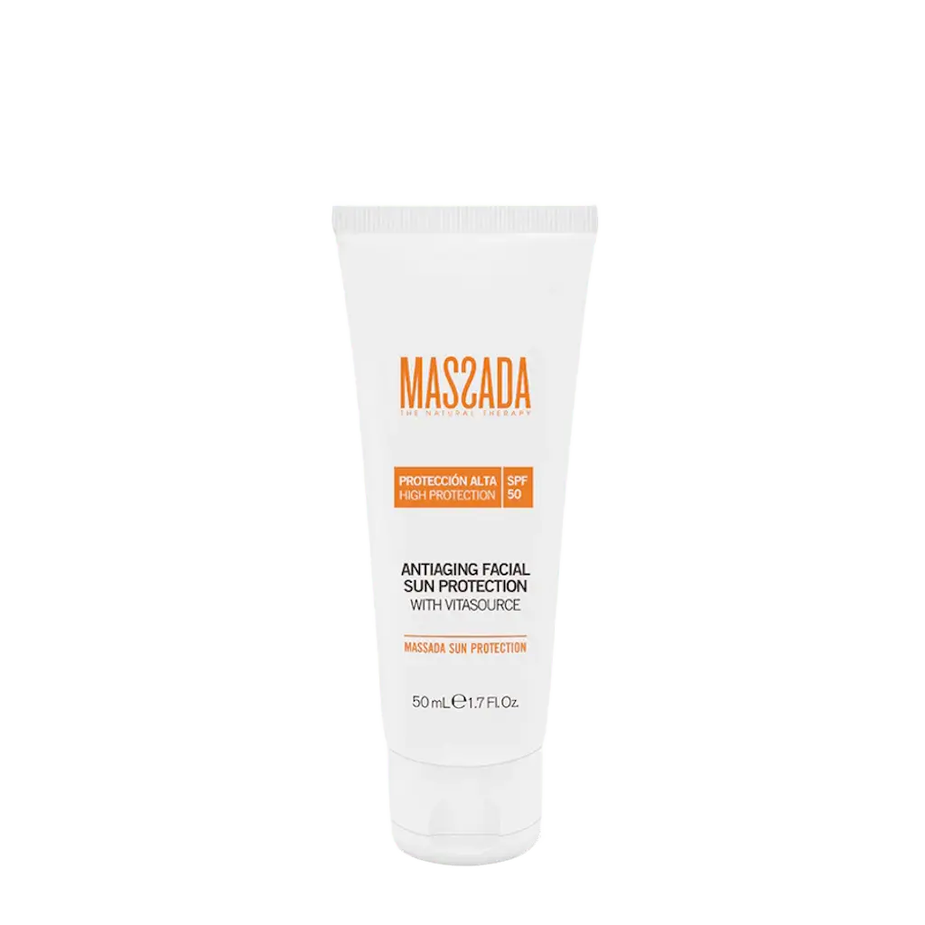Crema facial protección solar con color SPF 50 Massada Antiedad 50 ml